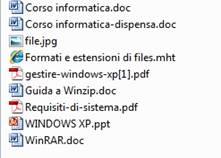 estensione dei files